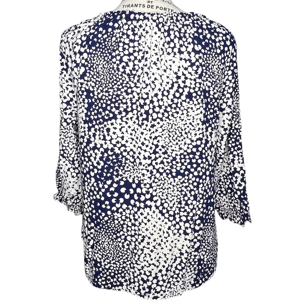 Talbots Small Split Neck Keyhole Tie Elastic Coll… - image 4